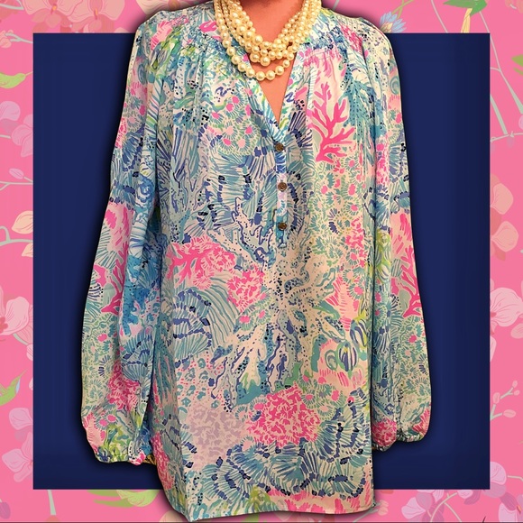 🍃🌸 Lilly Pulitzer Elsa Top 
Sz XL 🌸 - Picture 1 of 8